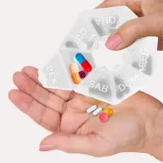 Kit 02 Porta Comprimidos Semanal 7 Dias | Organizador de Remédios Compacto e Seguro 💊✨