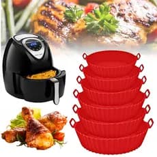 Kit 6 Forma Silicone Pra Fritadeira Air Fryer Microondas