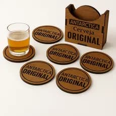 Bolacha Porta-Copos em MDF Marcas variadas — Elegância e Proteção para Sua Mesa com Estilo 🍻