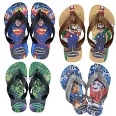 Havaianas Infantil Heróis Patrulha Canina Batman Capitão América Chinelo Confortável Presente