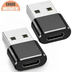 Adaptador USB Para USB -Tipo C Fêmea iPhone 15 16 Pro Max Galaxy S23 S24 OTG Dados Envio Imediato