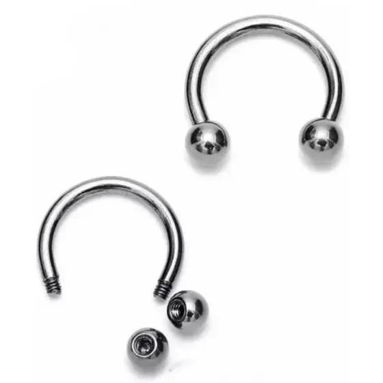 Cartela c/12 Piercing do Septo Nariz Aço Cirúrgico