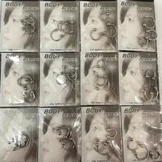 Kit c/3 Piercing pra Septo, Trágus, Hélix, Smile Aço cirúrgico