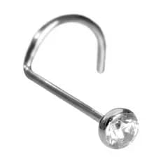 Piercing de Nariz Pedrinha Reto ou Curvado Aço Inoxidável