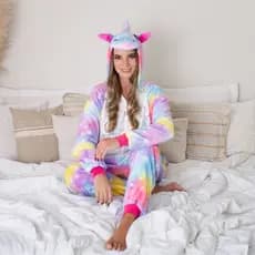 Pijama Kigurumi Cosplay Adulto Unicórnio Pronta Entrega