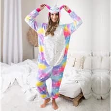 Pijama Unicórnio Adulto Macacão Kigurumi Feminino Masculino