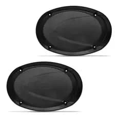 PAR DE TELA 6X9 MODELO PREMIUM  PLASTICO PRETO
