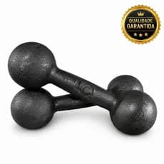 Halter Par Bola Pintado 5kg (2und) Para Treino Em Casa Musculação Fisioterapia Funcional CrossFit Calistenia