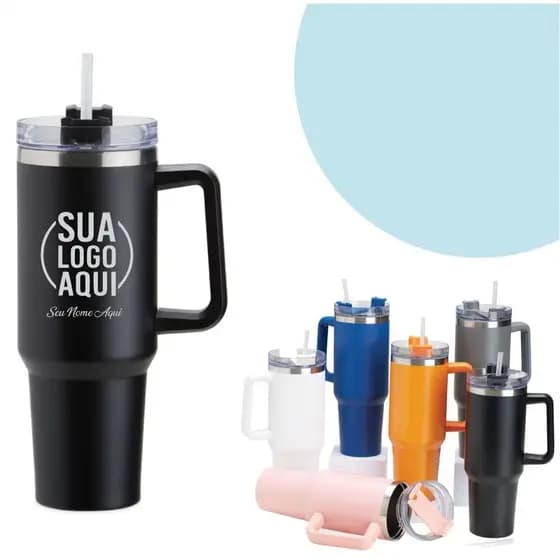 Copo Térmico Cerveja C/ Canudo Personalizado 1200ml