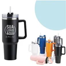 Copo Térmico Cerveja C/ Canudo Personalizado 1200ml