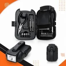 Kit Maleta Ferramentas 19 Peças com Lanterna Brinde Dia Dos Pais