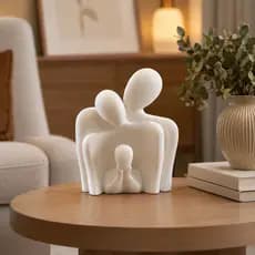 Escultura Laços Eternos - Decoração Para Sala em Linhas Minimalista