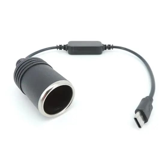 Usb C Tipo 5V A 12V Tomada Para Isqueiro Carro Conversor Fêmea Cabo Adaptador De Energia Aspirador De Pó