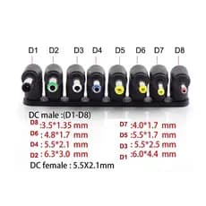 Conector Para Laptop 5,52,1mm DC Fêmea A 3,5x1,35 5,5x2,5 4,01,7 6,0 6,4mm Adaptador Fonte Alimentação Macho Plugue PC