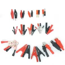 50A 30A Clip De Crocodilo Jacaré Isolado Cabo De Teste De Bateria Conector De Sonda Tomada De 4mm banana Electirc BRA