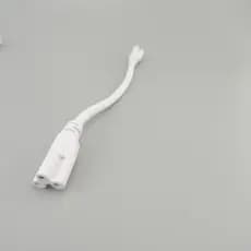 Branco 1/2/5pcs T4 T5 T8 Conector De Tubo Led De 3 Pinos Alimentação De Lâmpada Trifásica Cabo De Duas Pontas BRA