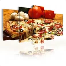 Quadro Mosaico Pizza Portuguesa 5pçs