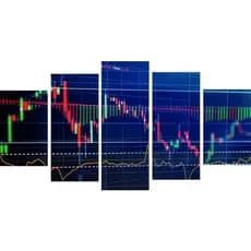 kit Quadro Decorativo Bolsa De Valores Grafico Iq Option sala e quarto ,