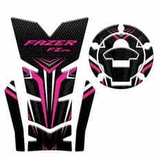 Adesivo Protetor Tanque Fz25 Bocal TankPad Fazer 250 Yamaha Moto Rosa