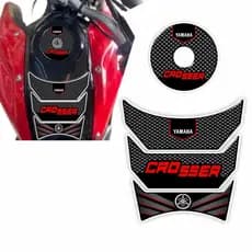 Protetor Tanque Tankpad Bocal Yamaha Crosser 150 tank pad Adesivo Vermelho 3d Resinado