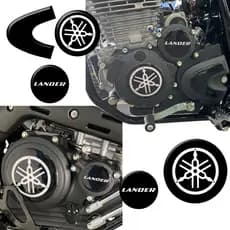 Protetor Adesivo 3d Motor Preto Moto Yamaha Xtz 250 Lander Resinado Alto Relevo