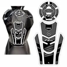 Adesivo Tankpad Protetor Tanque Bocal Fazer 250 Fz25 Fz 25 2018 a 2025 Preto Branco 3D
