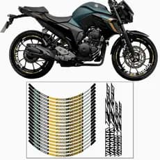 Friso + Adesivo Interno Refletivo Roda Aro Yamaha Fz25 Fz 25 2024 24 Moto Verde