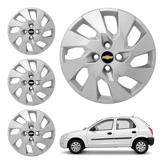 Kit 4 Carlota Aro 13 Celta Corsa Prisma Classic Wind Mod. Onix