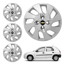 Kit 4 Carlota Aro 13 Celta Corsa Prisma Classic Wind Mod. Onix