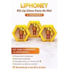 🍯 LIP Kit Lip Gloss Favo de Mel com 3 Unidades