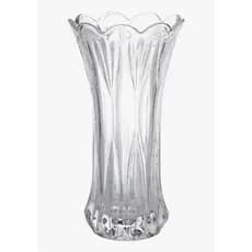 Vaso Decorativo 19cm Liso em Vidro Lapidado Elegante Resistente