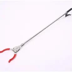 Pegador De Objetos de Metal 90cm Mão Mecânica Extensora Pinça Garra Forte