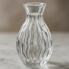 Mini Vaso de Vidro Sortido 11cm Transparente Decoração Moderna Sala Flores