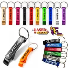 Kit 50 Chaveiros Personalizados , Abridor Pé de Galinha Para Sua Empresa/Negocio/Marca Gravado