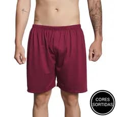 Samba Canção Malha Lisa Masculina Pijama Short Para Dormir Conforto Cueca