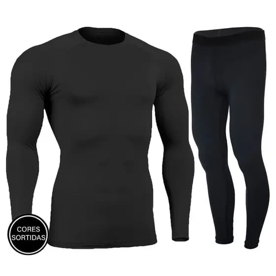 Kit 5 Conjuntos Blusa e Calça Térmica Unissex Segunda Pele
