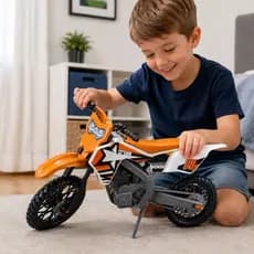 Moto de Brinquedo Gigante 37cm Mega Cross 500F Infantil Motocross c/ Amortecedor Unidade ou Kit c/2 Presente Trilha