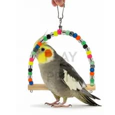 Balanço Missanga Brinquedo para Calopsita, Periquitos e outras Aves