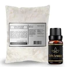 1 Kg Cera de Soja Em Escamas 100% Pura Para Fabricar Velas Fabricação de Velas + 10ml Essência Pura