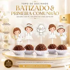 Aplique para docinho ou Tag Topper para docinho personalizado vários temas Batizado,Minnie,Mickey, Circo, Stitch