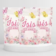 Saquinhos Metalizado 10x15 ou 12x19 Com Zip Lembrancinhas Stand Up Pouch zip Hérmetico Jardim Encantado e outros Temas