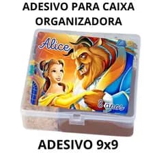 Adesivo Personalizado para Caixa Organizadora de Doce 9x9 | Lembrancinha Personalizada | Fazemos vários Temas