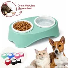 Bebedouro E Comedouro Para Cães E Gatos Duplo Elevado - Comedor