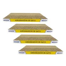 Conjunto com 4 Arranhadores Interativos de Papelão para Gatos Anti-Estresse Unishop
