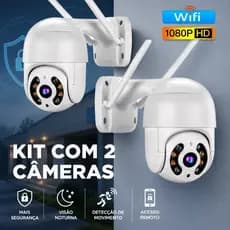 kit 2 câmeras de segurança wi-fi externa aplicativo yoosee ou icsee visão noturna