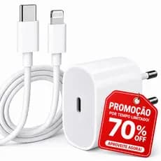 Carregador iPhone Original 20W Turbo Pro Xr Xs Usb C Lacrado iPhone 11 12 13 14 Original Leve Turbo