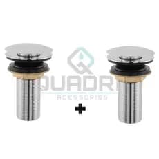 2 Válvula Click em Metal Inox Inteligente Para Cubas Deca, Vidro e Louça