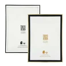 Moldura Foto A4 Para Certificado, Diploma MDF E Acetado 21x30 Branco e Preto / Dourado e Preto