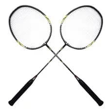 Par de Raquete de Badminton para jogar na praia clube quintal cor preto com bolsa