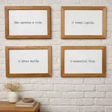 Quadro Personalizada Retangular em Madeira Maciça 20x28x2cm